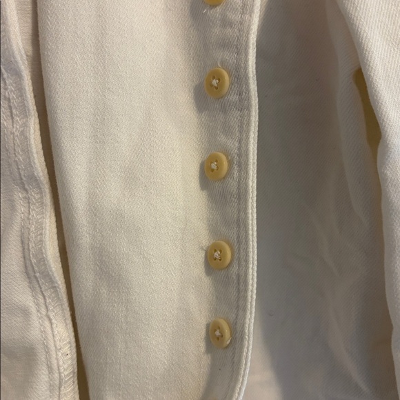 Lauren Jeans Co. Ralph Lauren White Button-Up Jacket size large petite like new - Picture 4 of 7